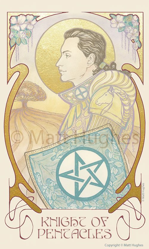 The King of pentacles tarot card illustration