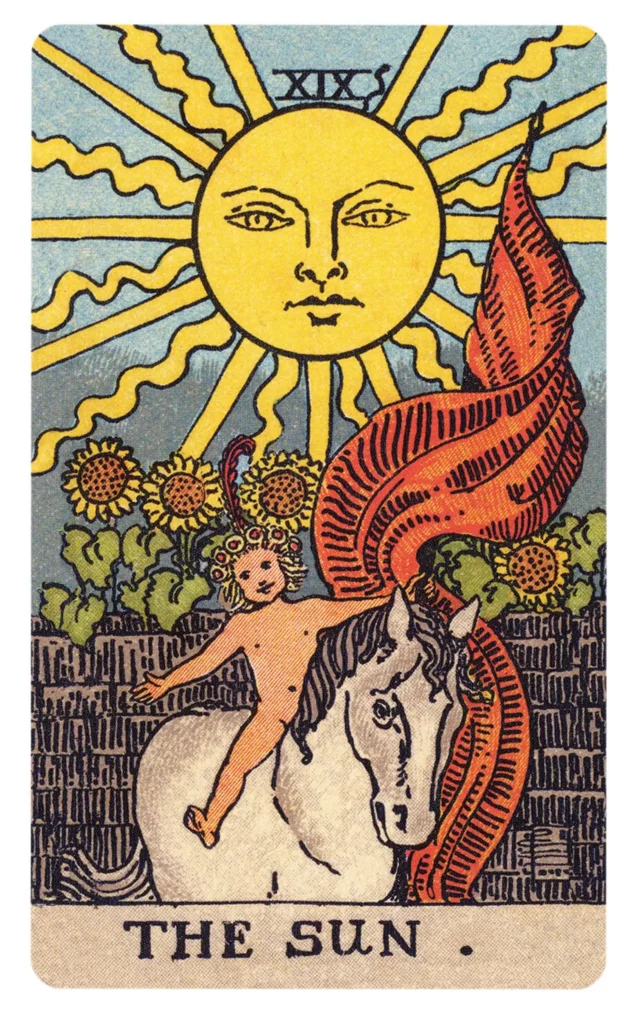 The Sun tarot card illustration