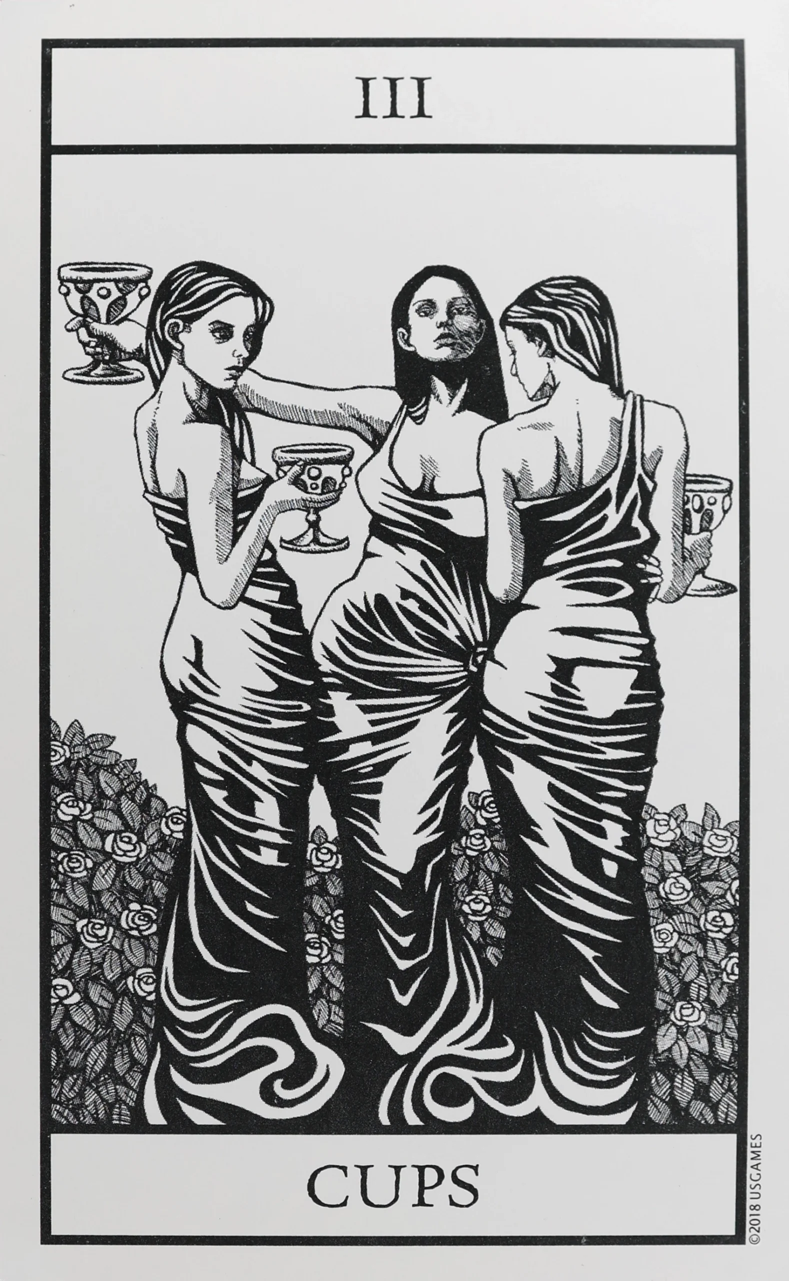 Bianco Nero Tarot Cups 3