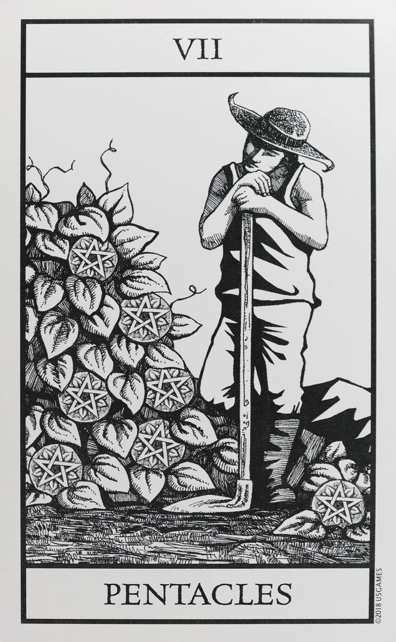 Bianco Nero Tarot Pentacles 7