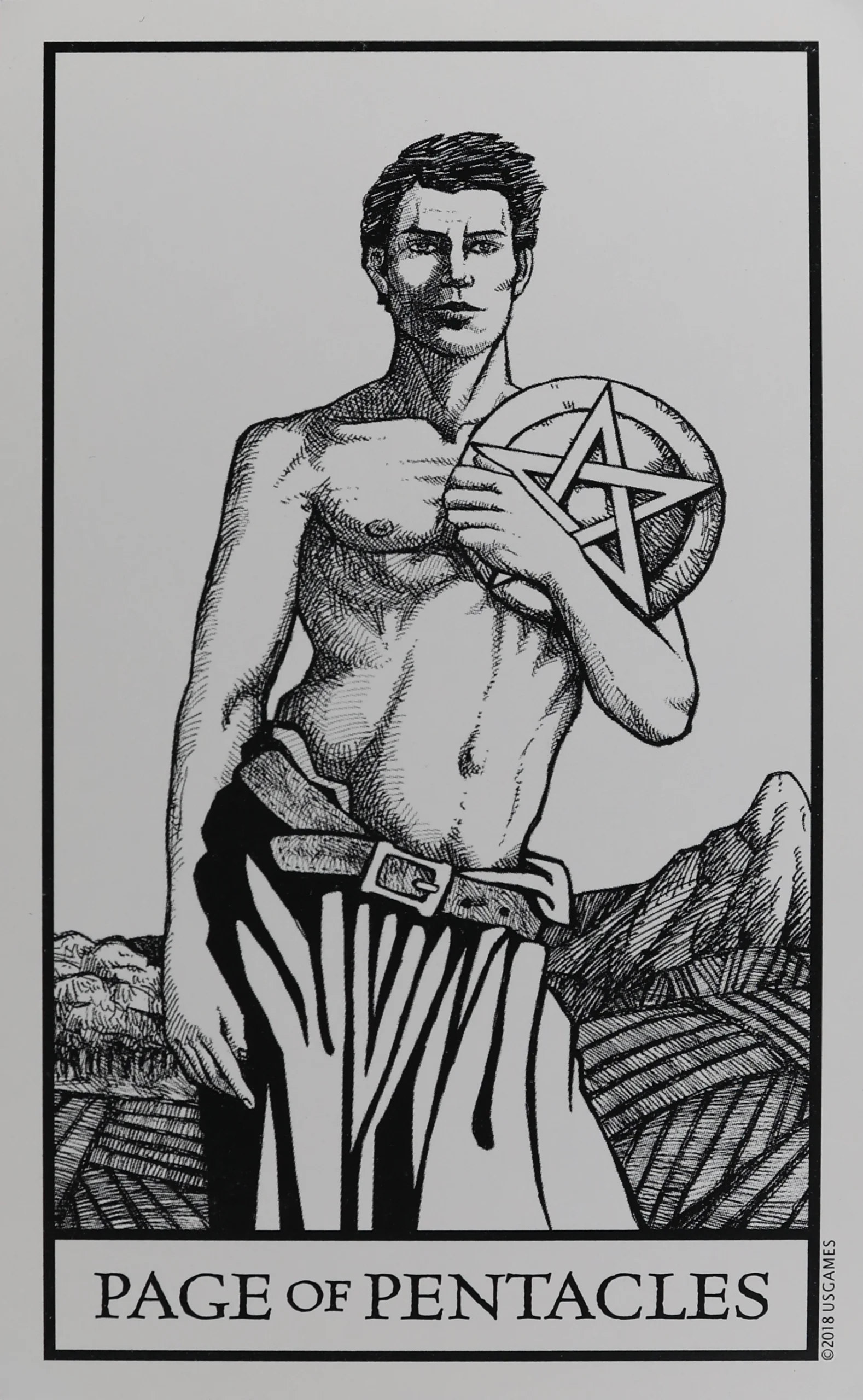 Bianco Nero Tarot Pentacles Page