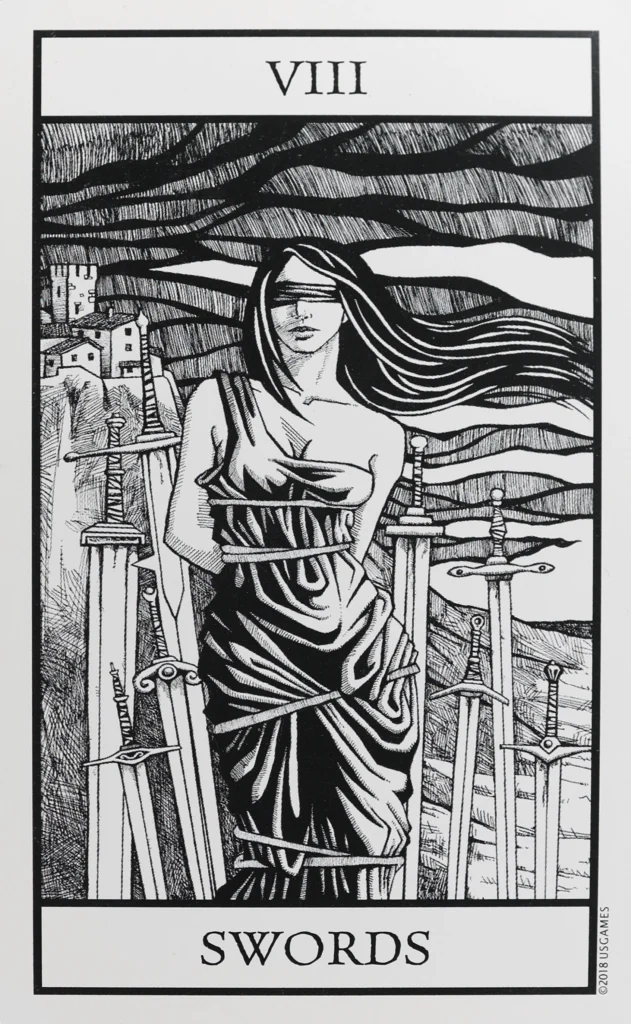 Bianco Nero Tarot Swords 8