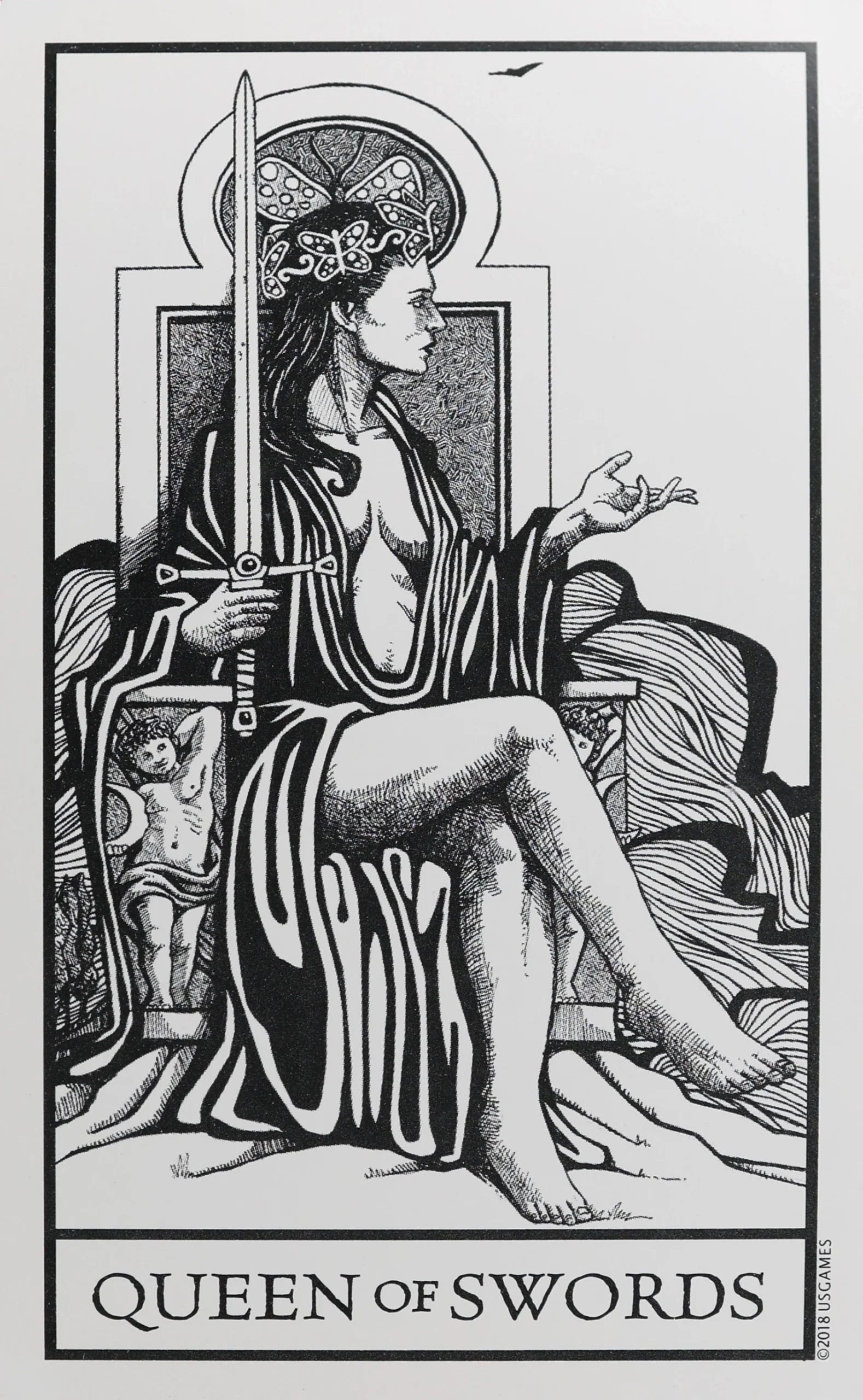 Bianco Nero Tarot Swords Queen