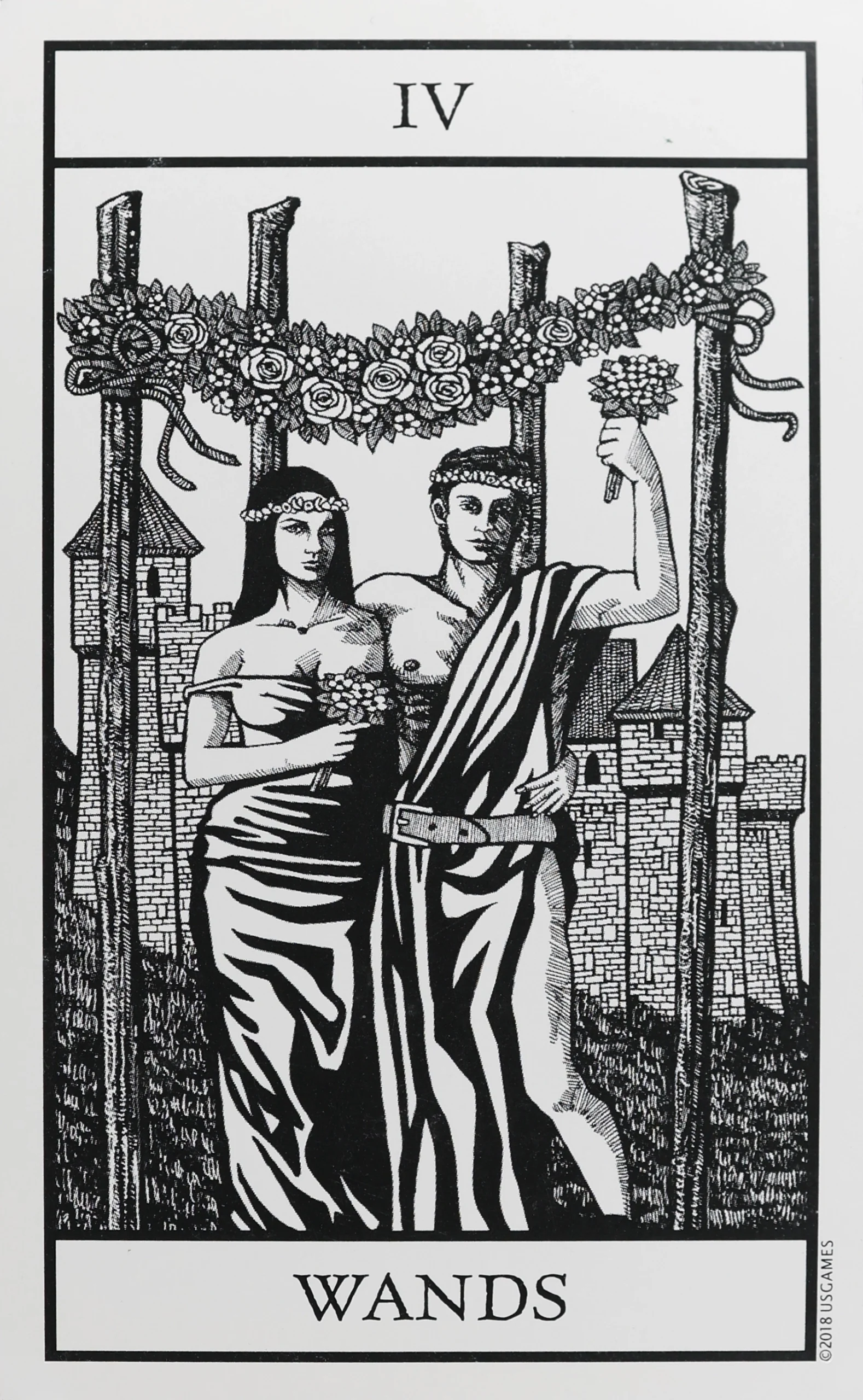 Bianco Nero Tarot Wands 4