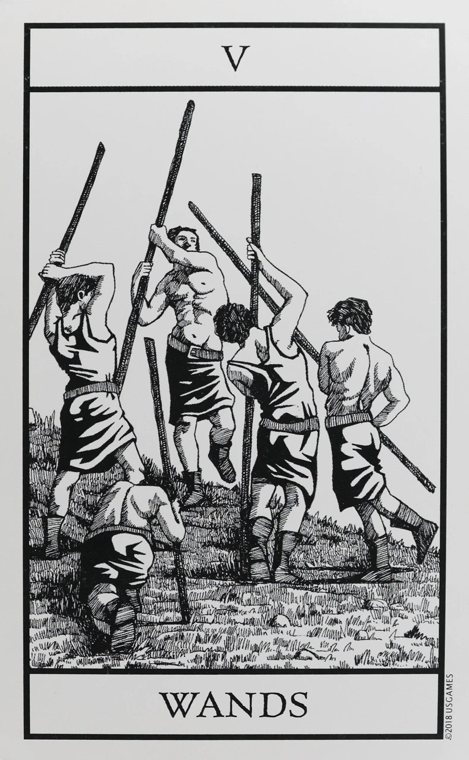 Bianco Nero Tarot Wands 5