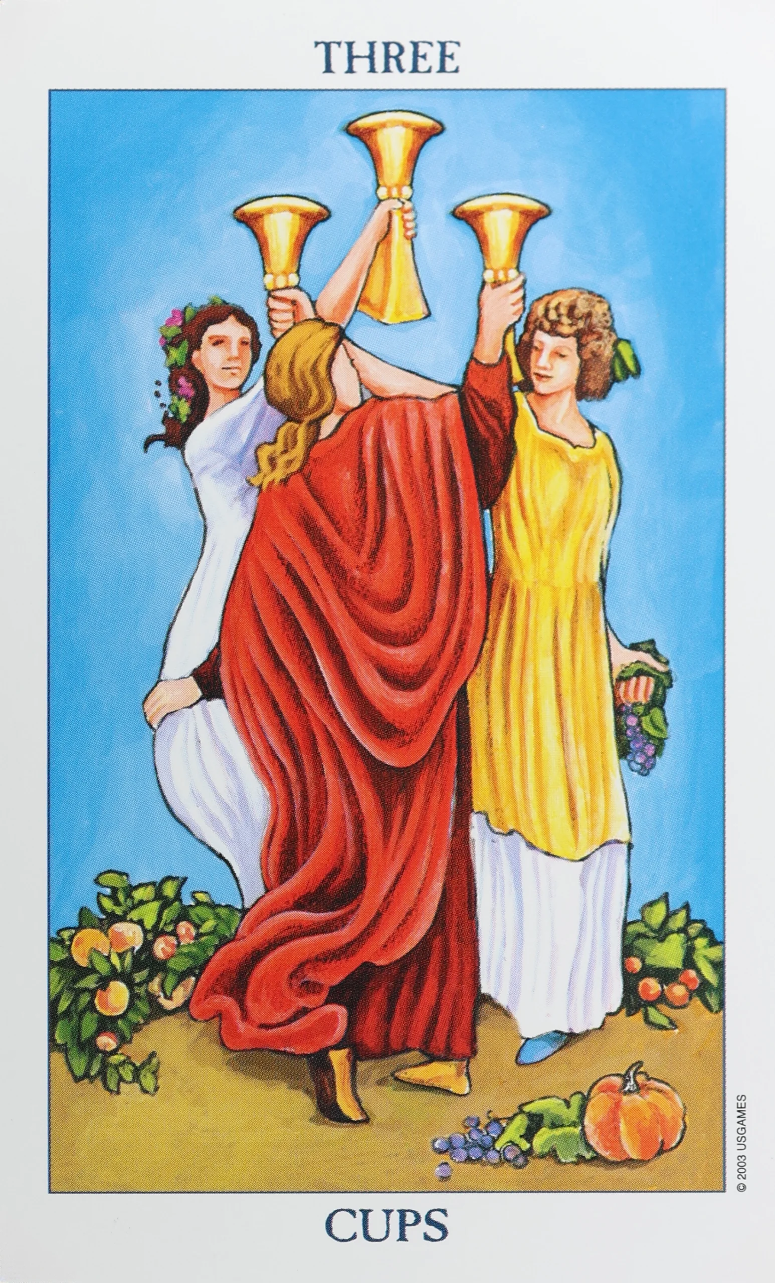 Radiant Rider Waite Tarot Cups 3