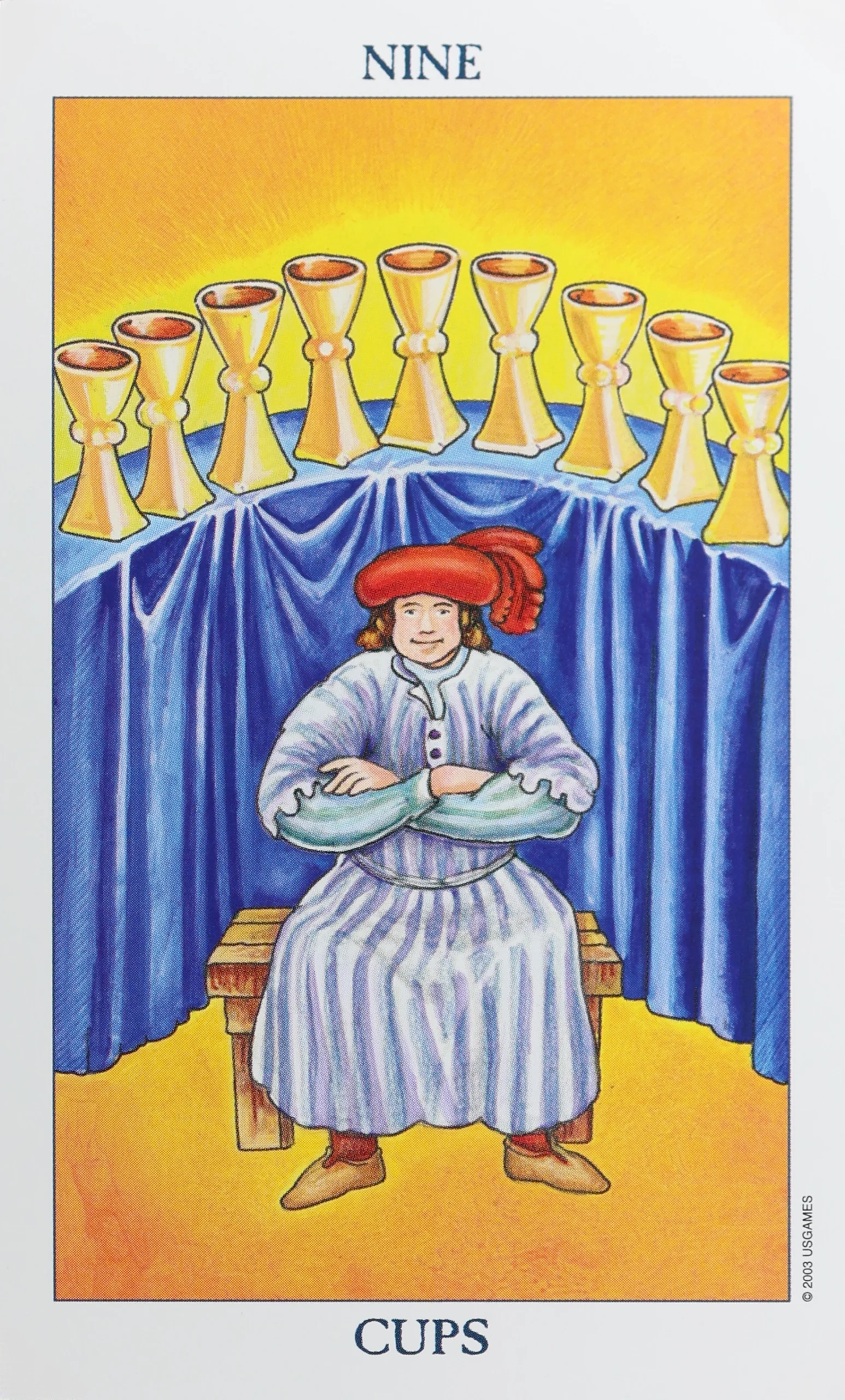 Radiant Rider Waite Tarot Cups 9
