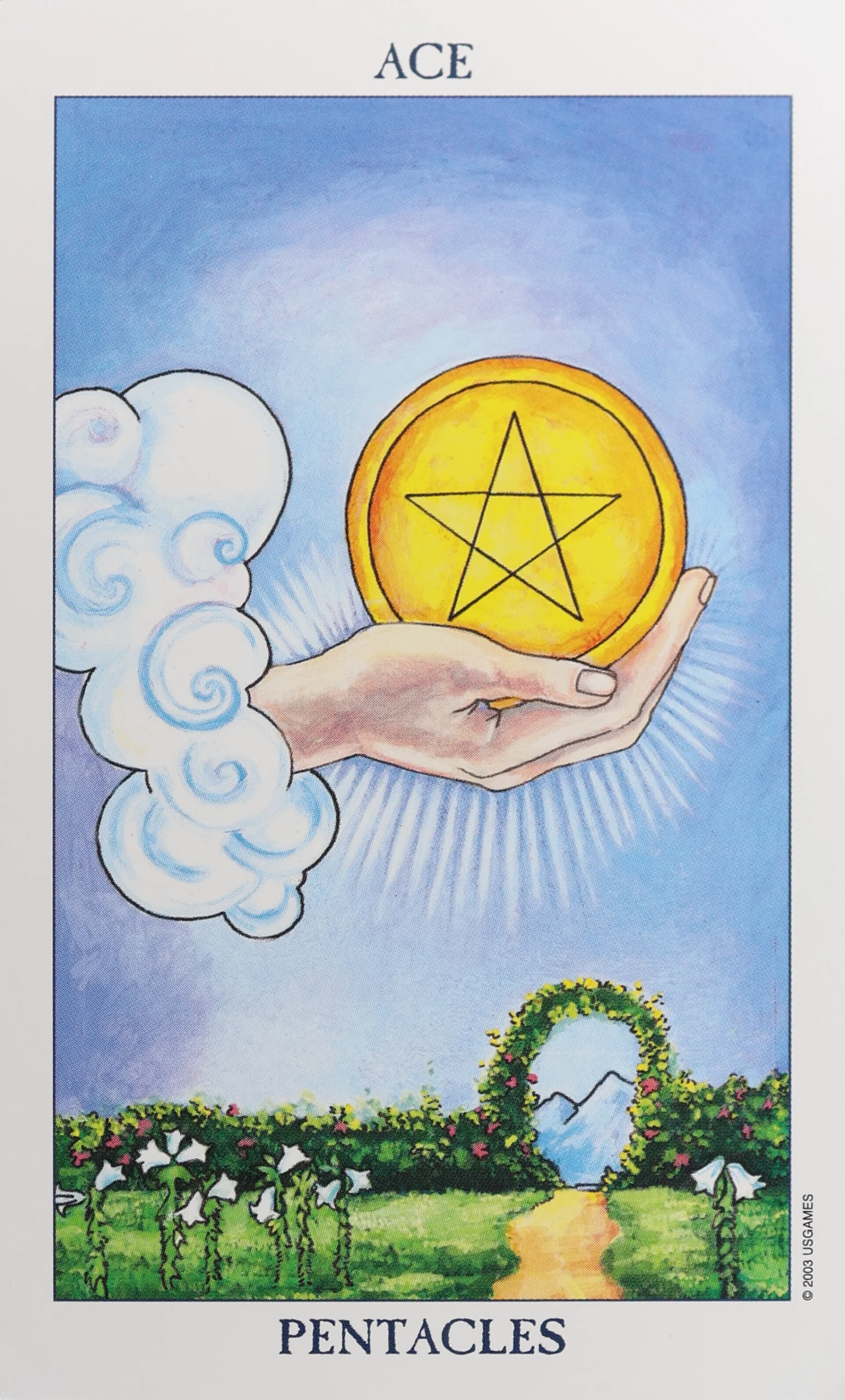 Radiant Rider Waite Tarot Pentacles 1