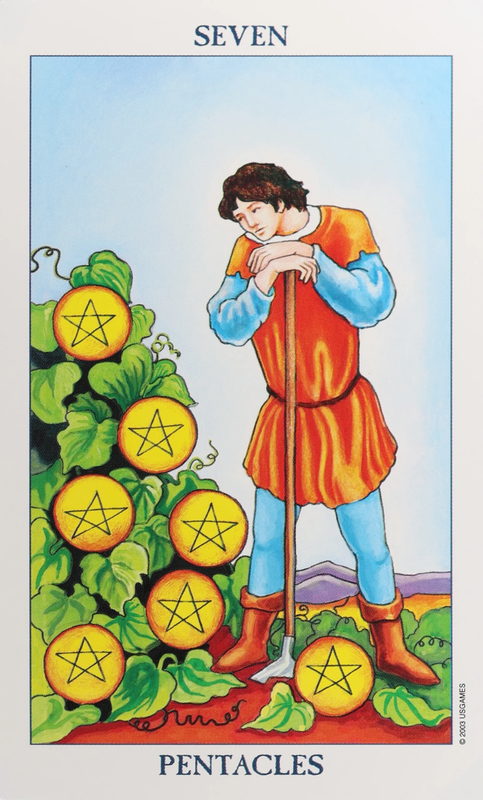 Radiant Rider Waite Tarot Pentacles 7