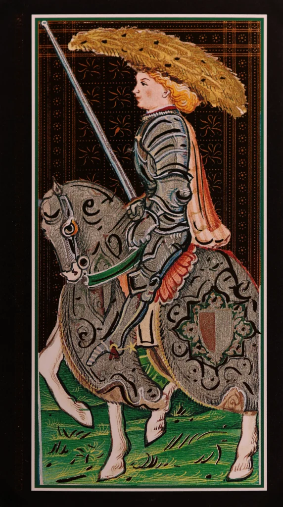 Visconti Tarot Swords Knight