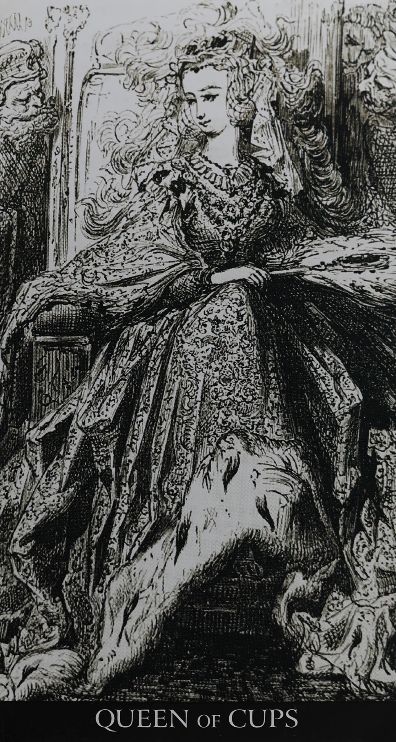 dore-tarot-cups-13-queen-of-cups-tarot-card