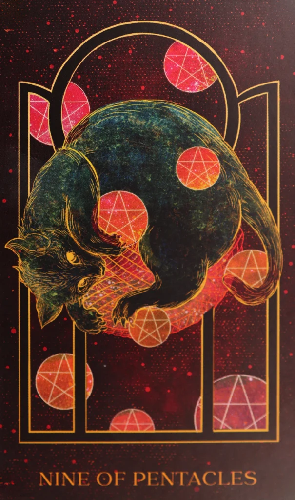oriens-animal-tarot-pentacles-9-nine-of-pentacles-tarot-card
