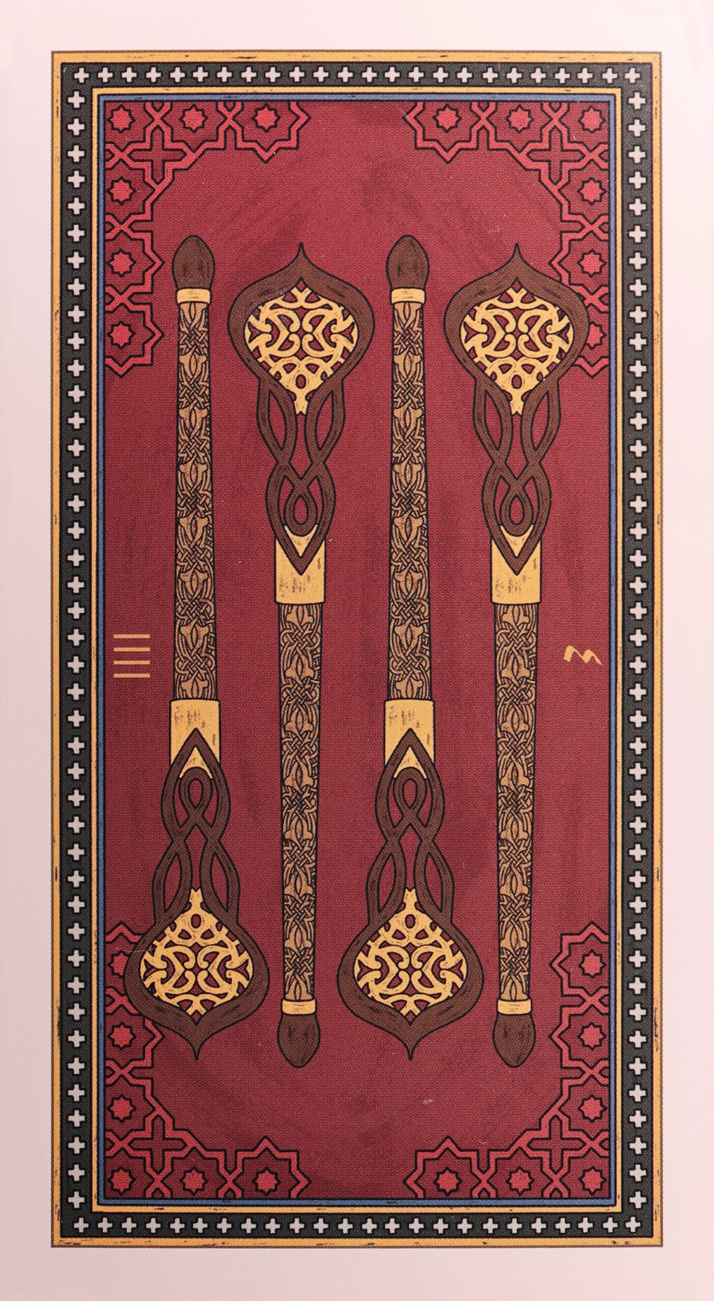 tarot-beirut-bastuni-4-four-of-bastuni-four-of-wands-tarot-card